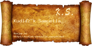 Kudlák Samuella névjegykártya
